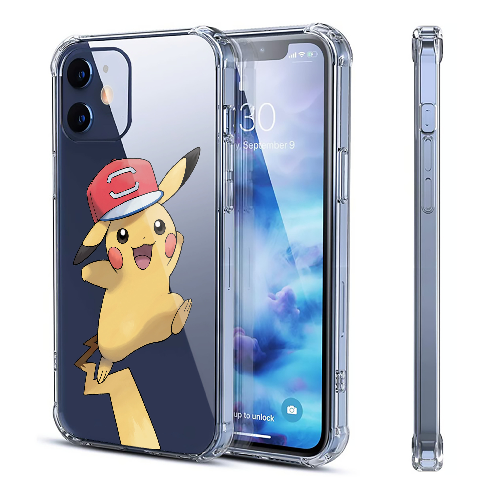 （画像用） ポケットモンスター Pokémon 【iPhone 12シリーズ対応】透明スマホケース（クリアソフトケース）
